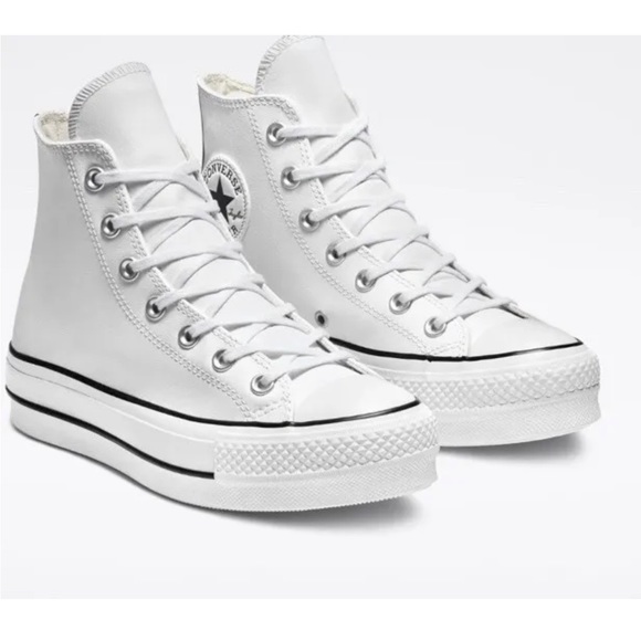 Converse Shoes - CONVERSE Chuck Taylor All Star Lift Platform Leather High-Top Women's Shoes 8.5